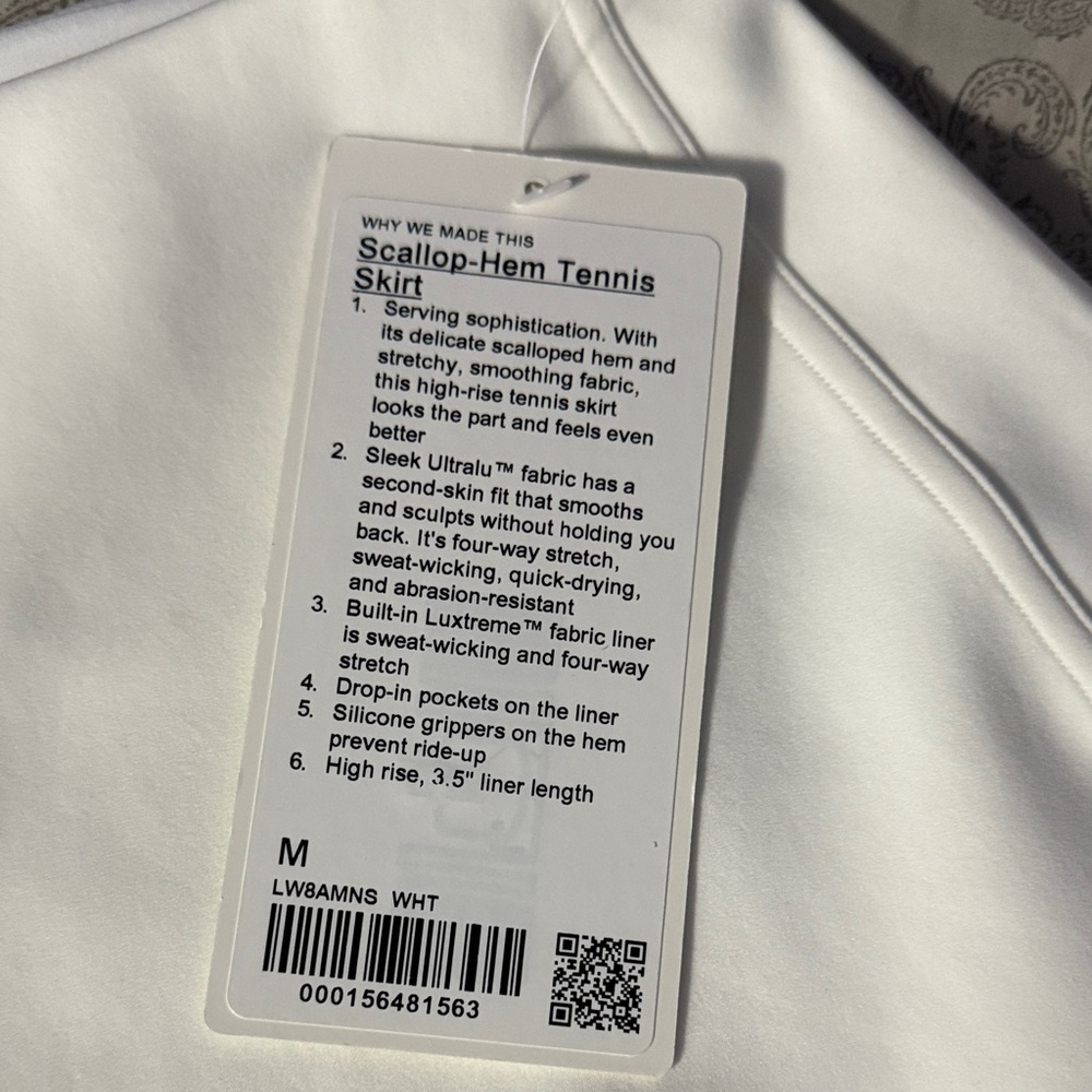 Lululemon athletica Women's White A-Line Skirt Scalloped - Picture 3 of 5